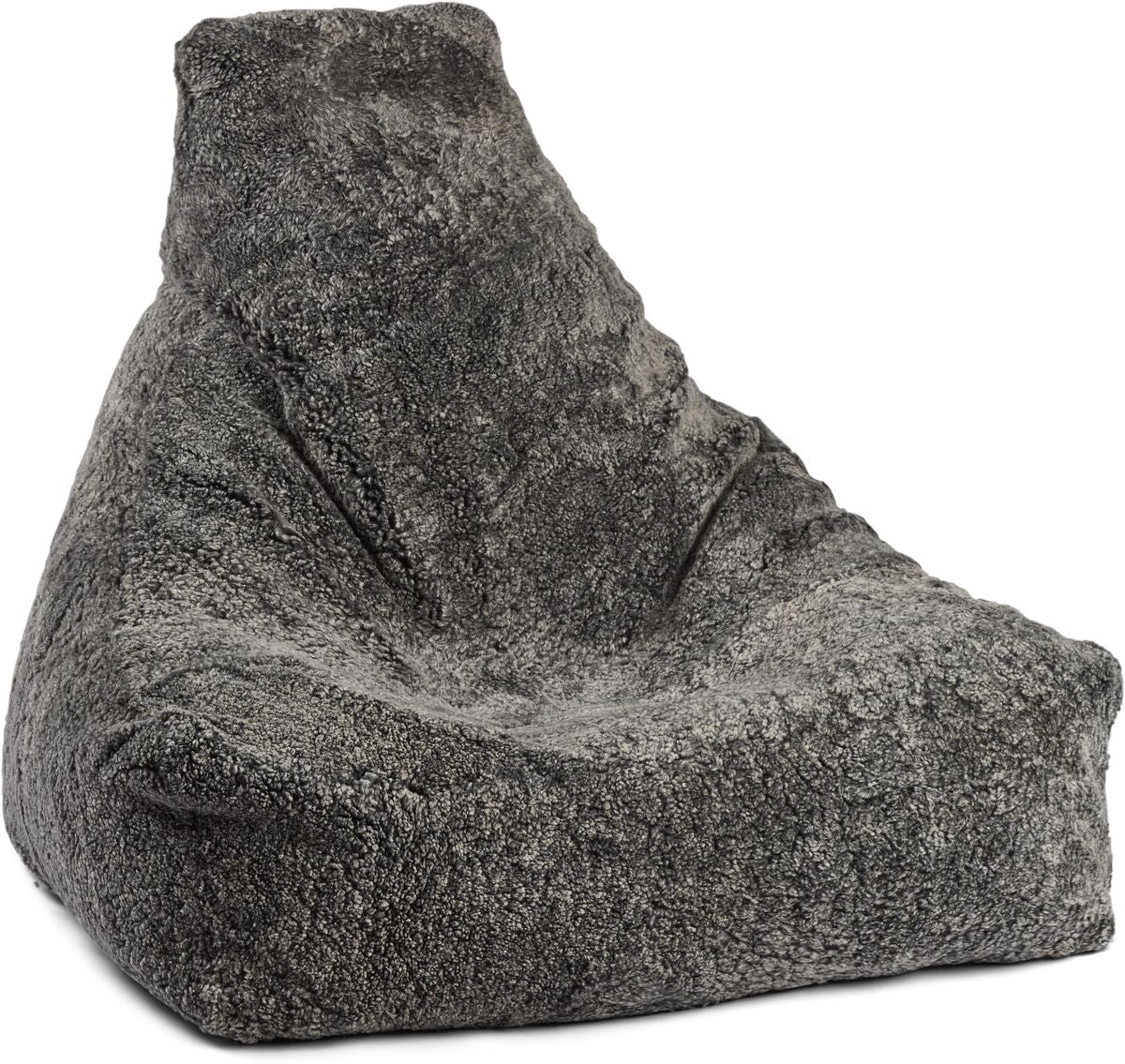 Lammfell Sitzsackstuhl | Kurzhaar | Neuseeland Grafit