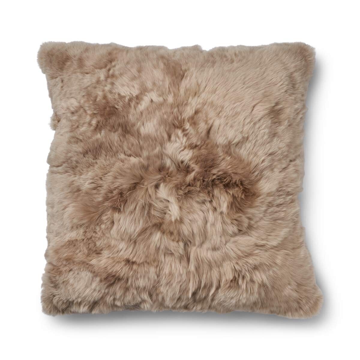 Alpaka Fellkissen | 100% Baby Alpaka Wolle Taupe