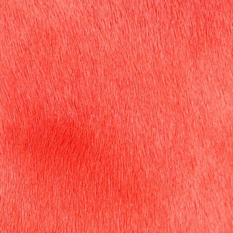 Kuhfellkissen | Doppelseitig Korallen Pfirsich