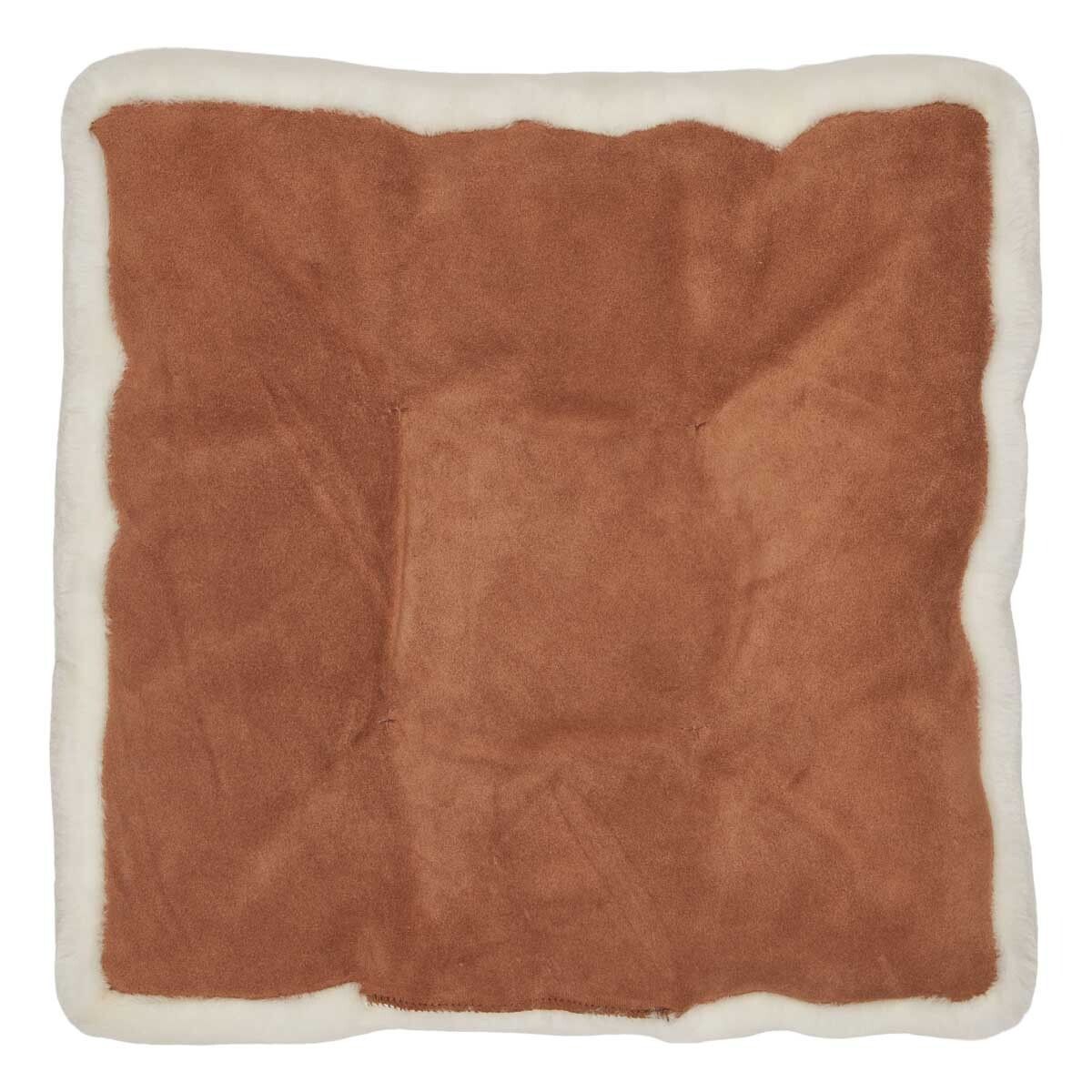 Lammfellkissen | Neuseeland | Mokassin | 45x45 cm Weiß