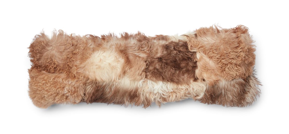 Lammfellkissen | Toskana Lammfell | Italien Braun/Beige Mix