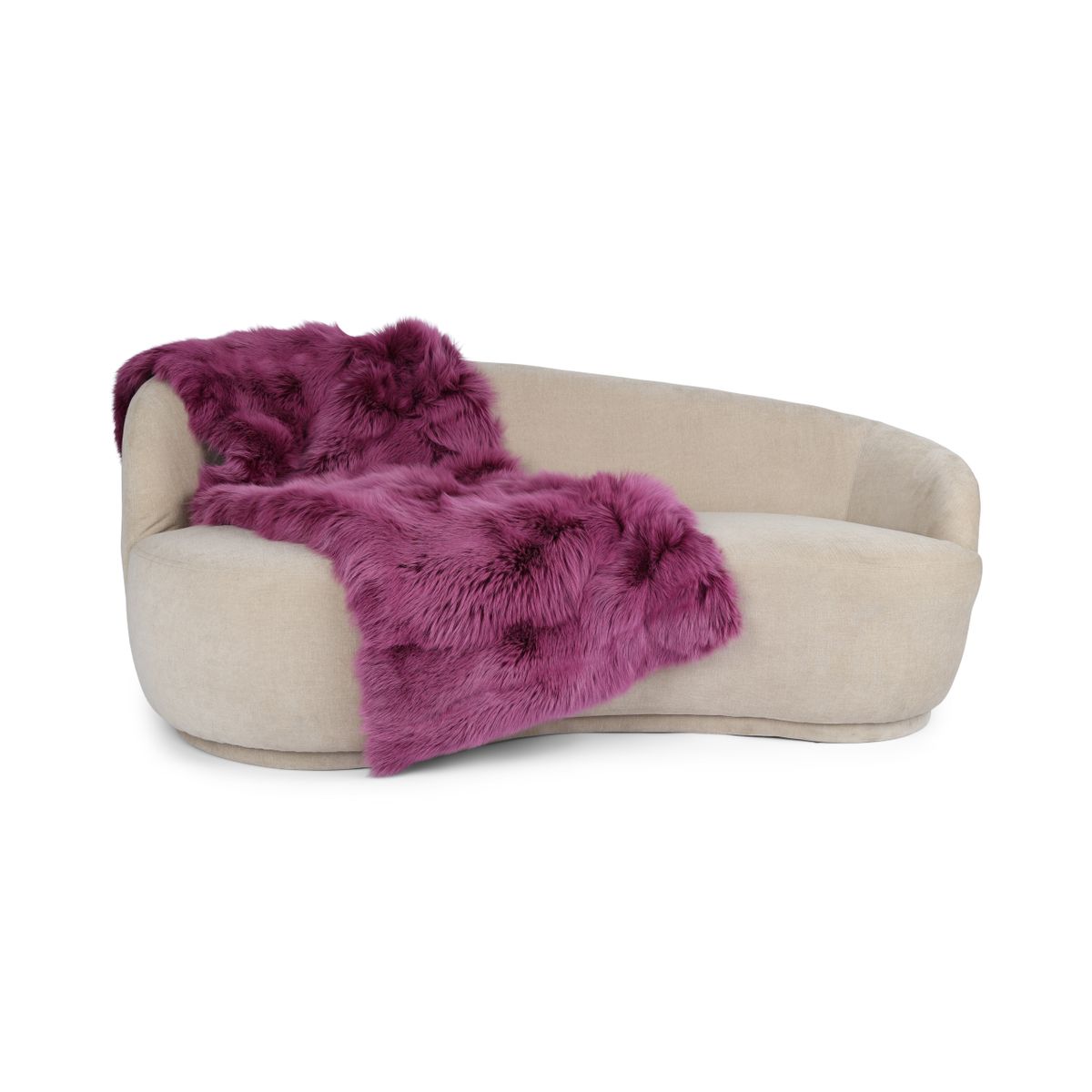 Premium Fuchsdecke | Norwegen | Kaschmirrückseite | Weintraubelila | 180x70 cm