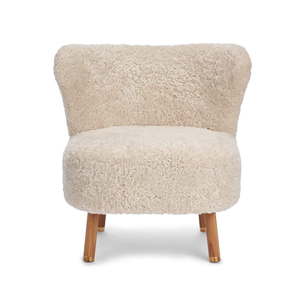 Emil Loungesessel | Kurzhaar | Design Möbel Perlweiß