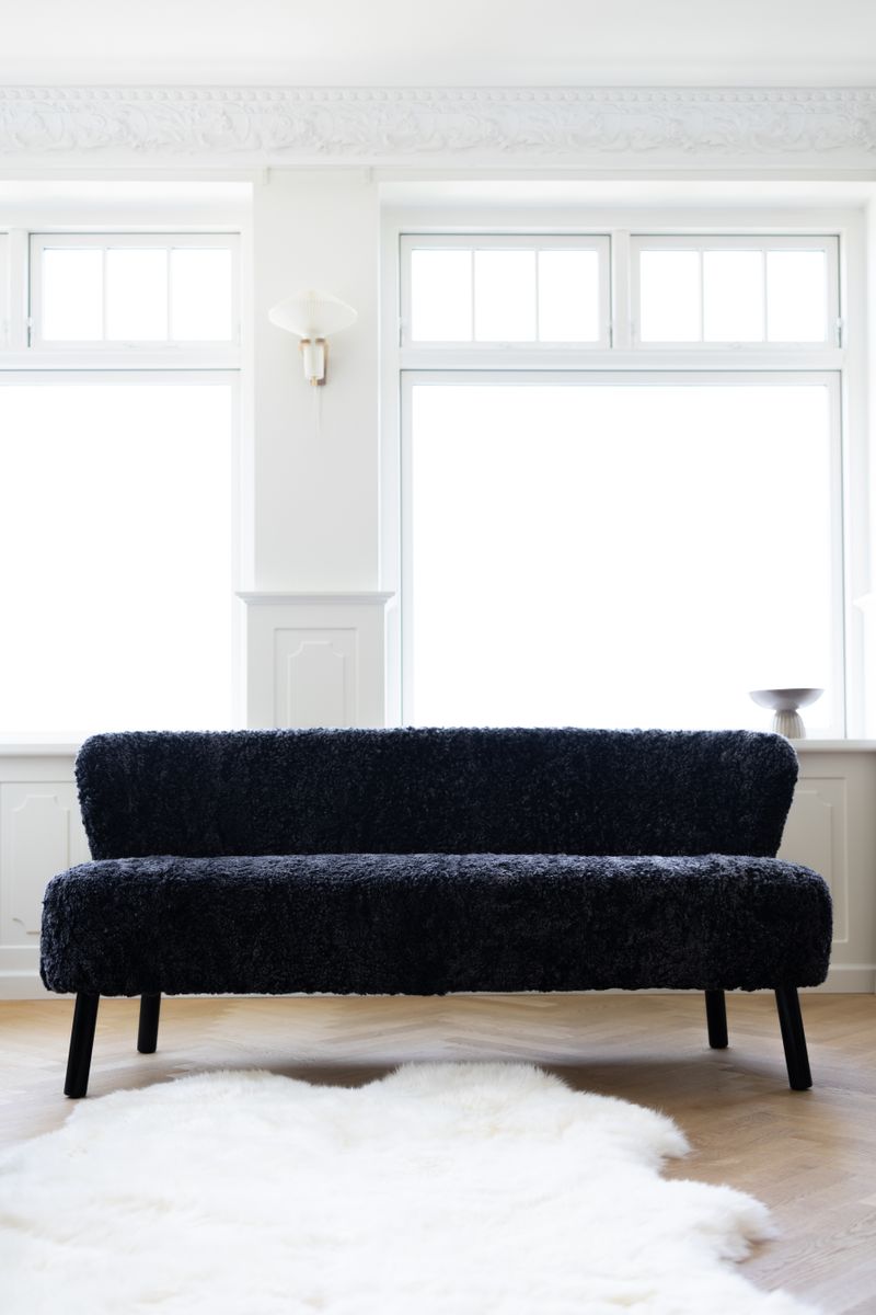 Emanuel 3-Sitzer Sofa | Dreisitzer | Design Möbel Schwarz