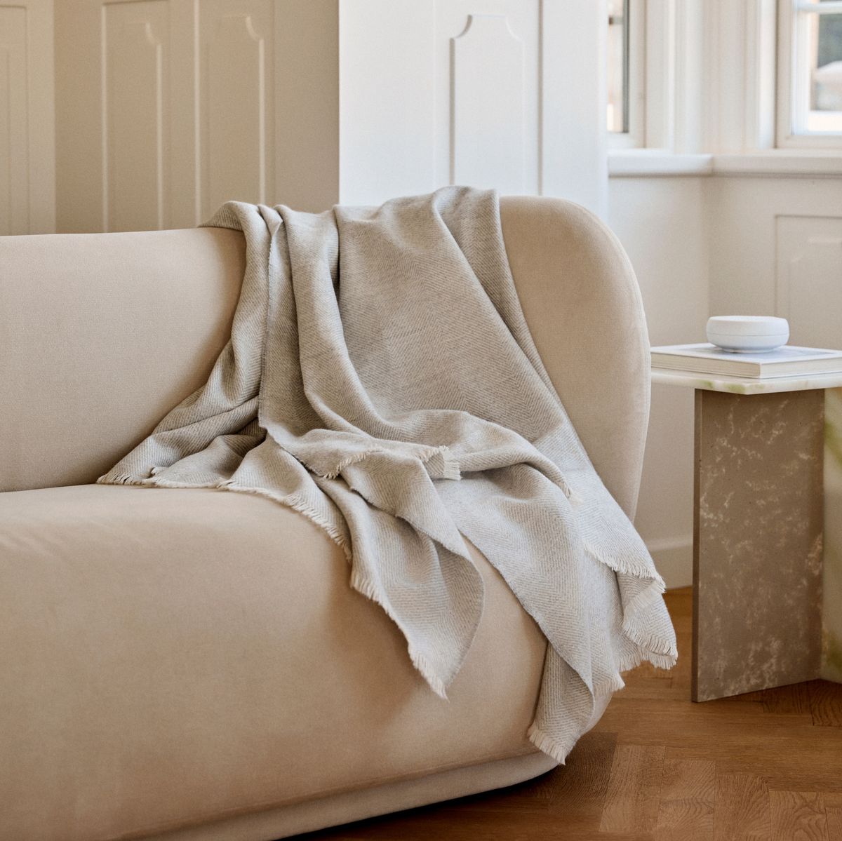 Sidsley Decke | 100% Alpaka Wolle | 130x200 cm Dunkelbraun