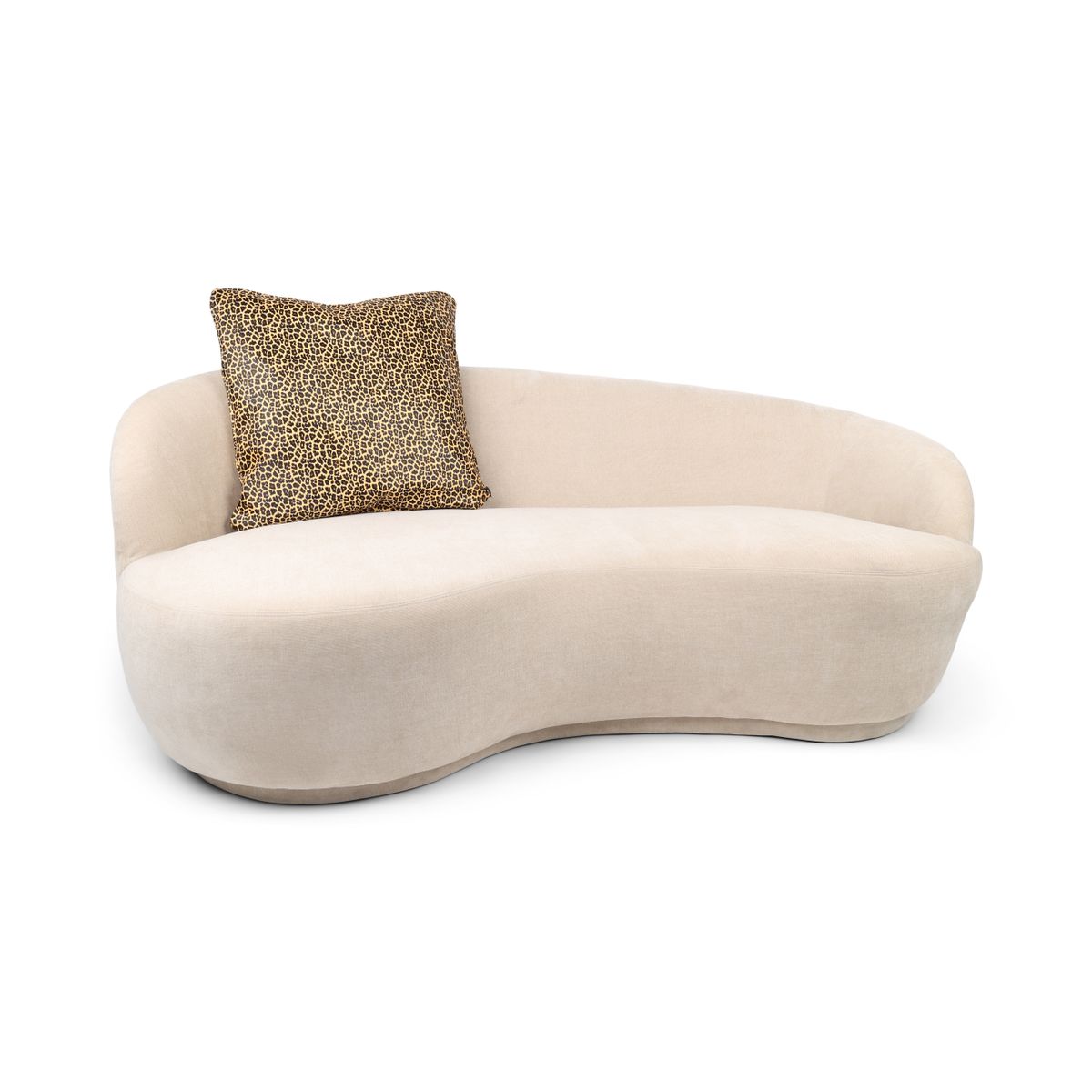 Kuhfellkissen | Doppelseitig Gelb/Braun/Schwarz Leopardenmuster