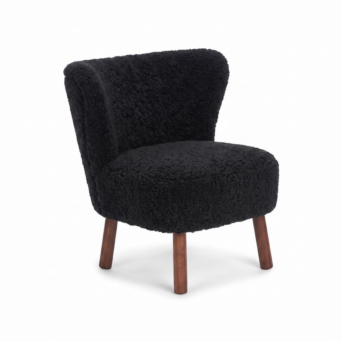 Emily Loungesessel | Kurzhaar | Design Möbel Schwarz