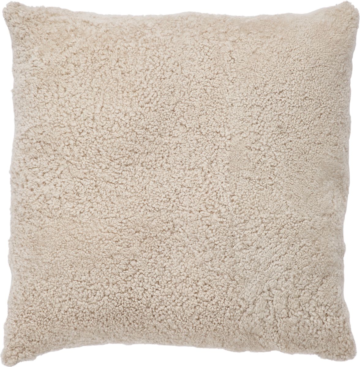 Maxi Float Lammfellkissen | Kurzhaar | Neuseeland | Einseitig | 90x90 cm Perlweiß