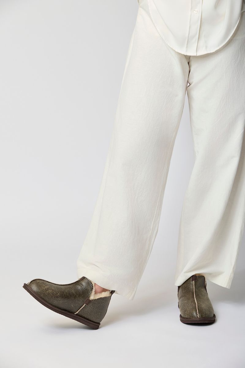 Unisex Boot | Nappa/Wildleder, Lammfell Rustikal Braun Nappa