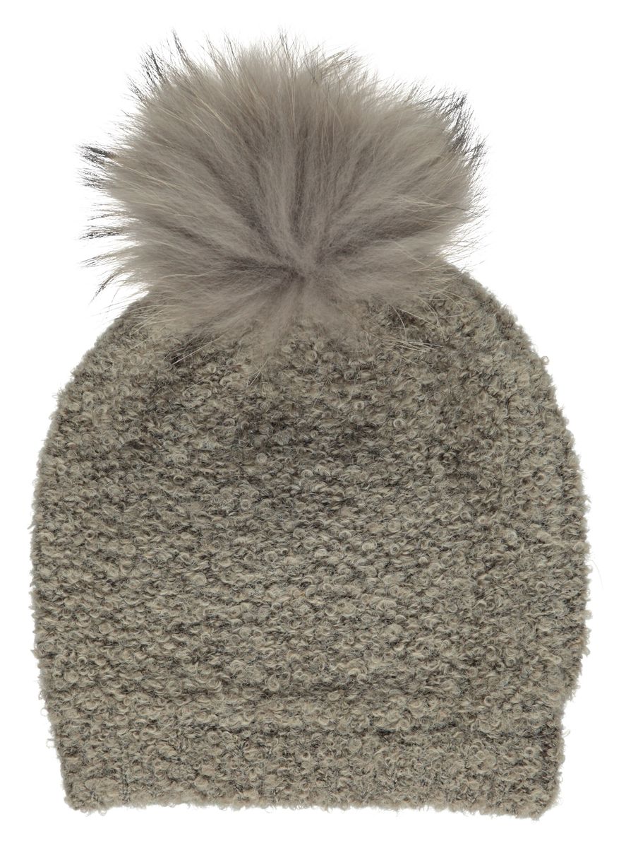 Samantha Mütze | Waschbär | Kindergröße Taupe/Taupe