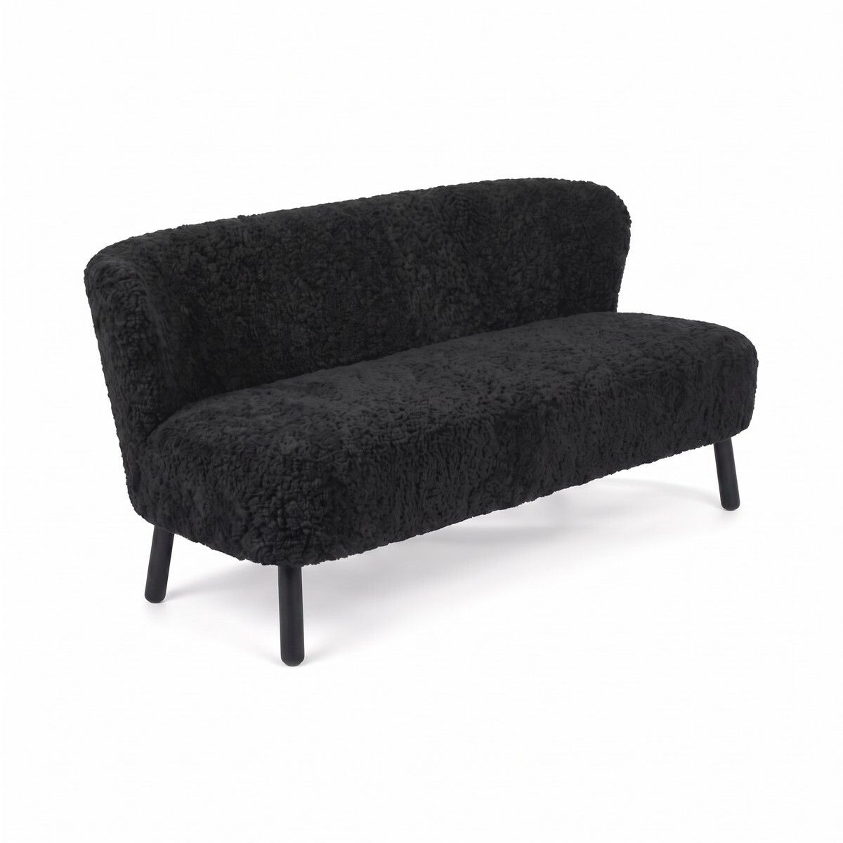 Emanuel 2-Sitzer Sofa | Zweisitzer | Design Möbel Schwarz