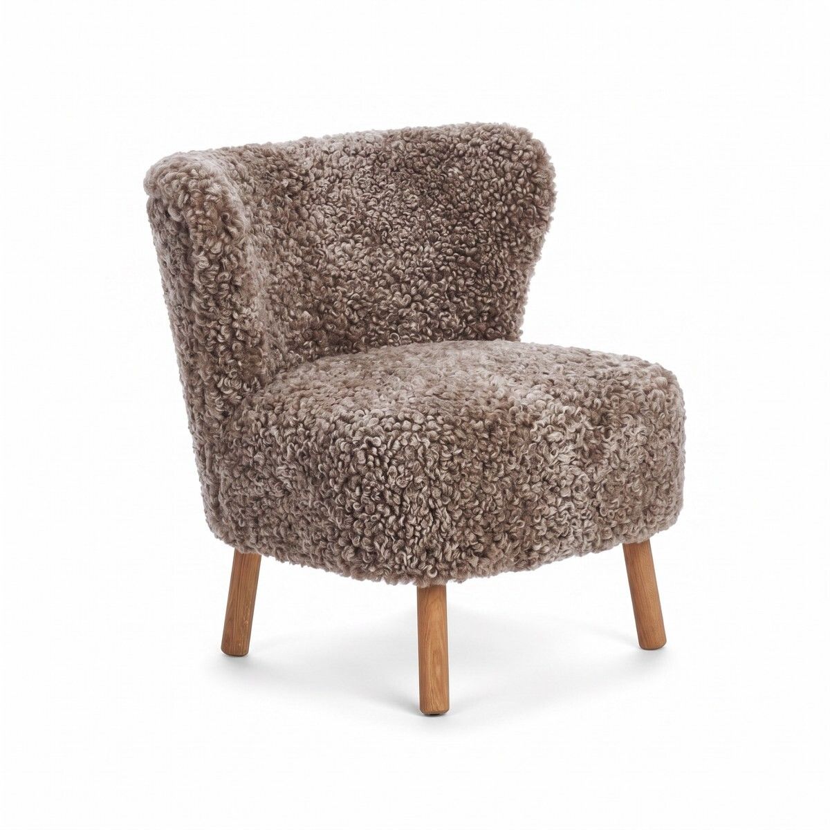 Emil Loungesessel | Kurzhaar | Design Möbel Cappuccino