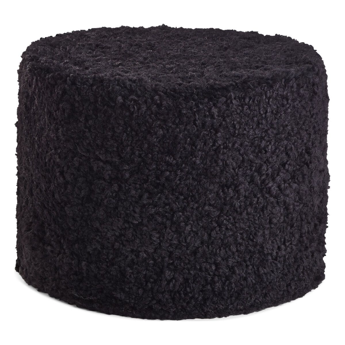 Lammfellpouf | Kurzhaar | Neuseeland Schwarz