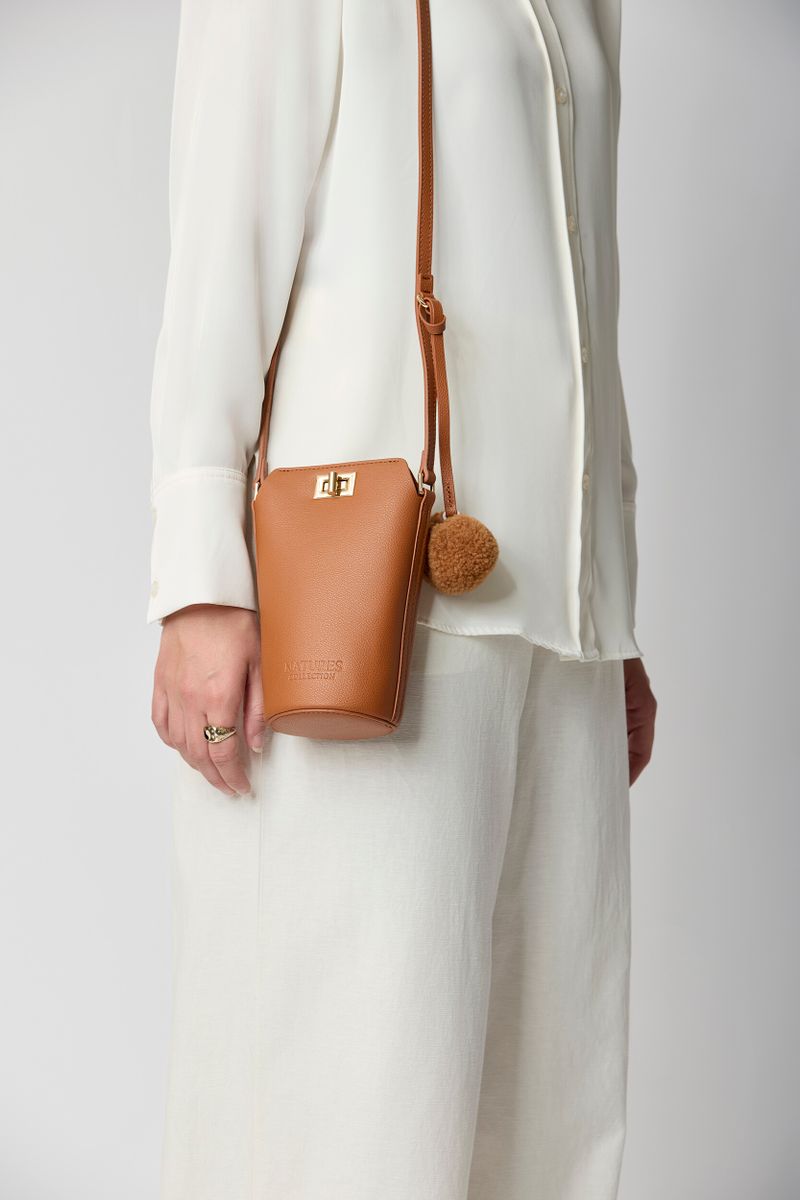 Adina Handytasche | Lammleder Lederbraun