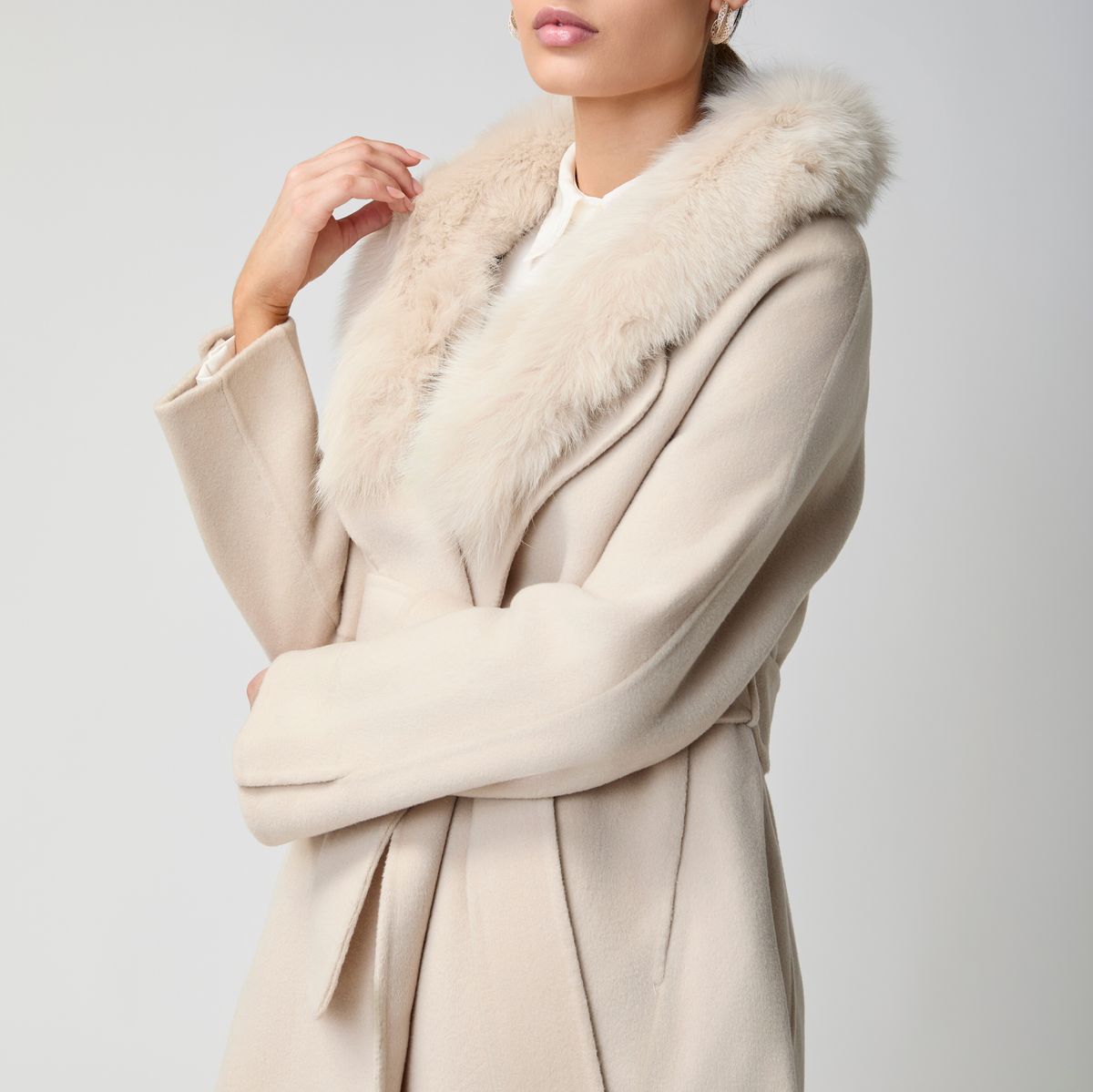 Lucia Mantel | Wolle, Fuchs Beige
