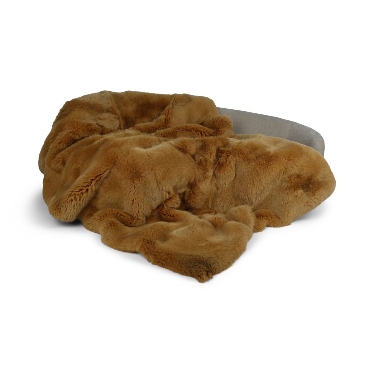 Premium Fuchsdecke | Norwegen | Kaschmirrückseite | Senfgelb | 240x70 cm