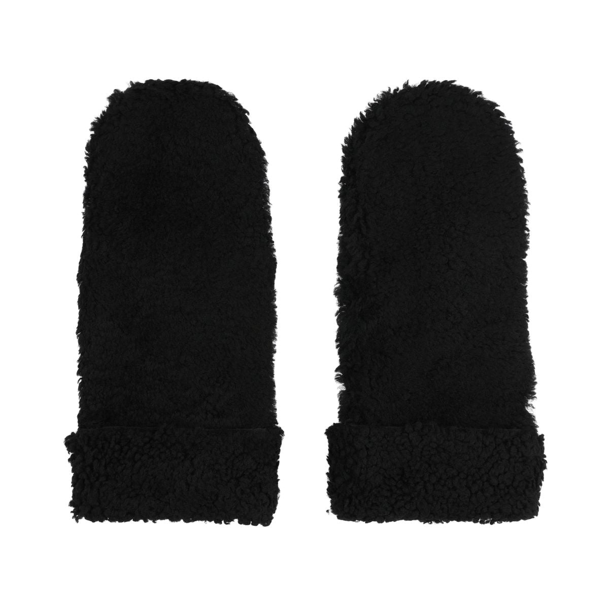 Iris Fäustlinge | Merino Lammfell Schwarz