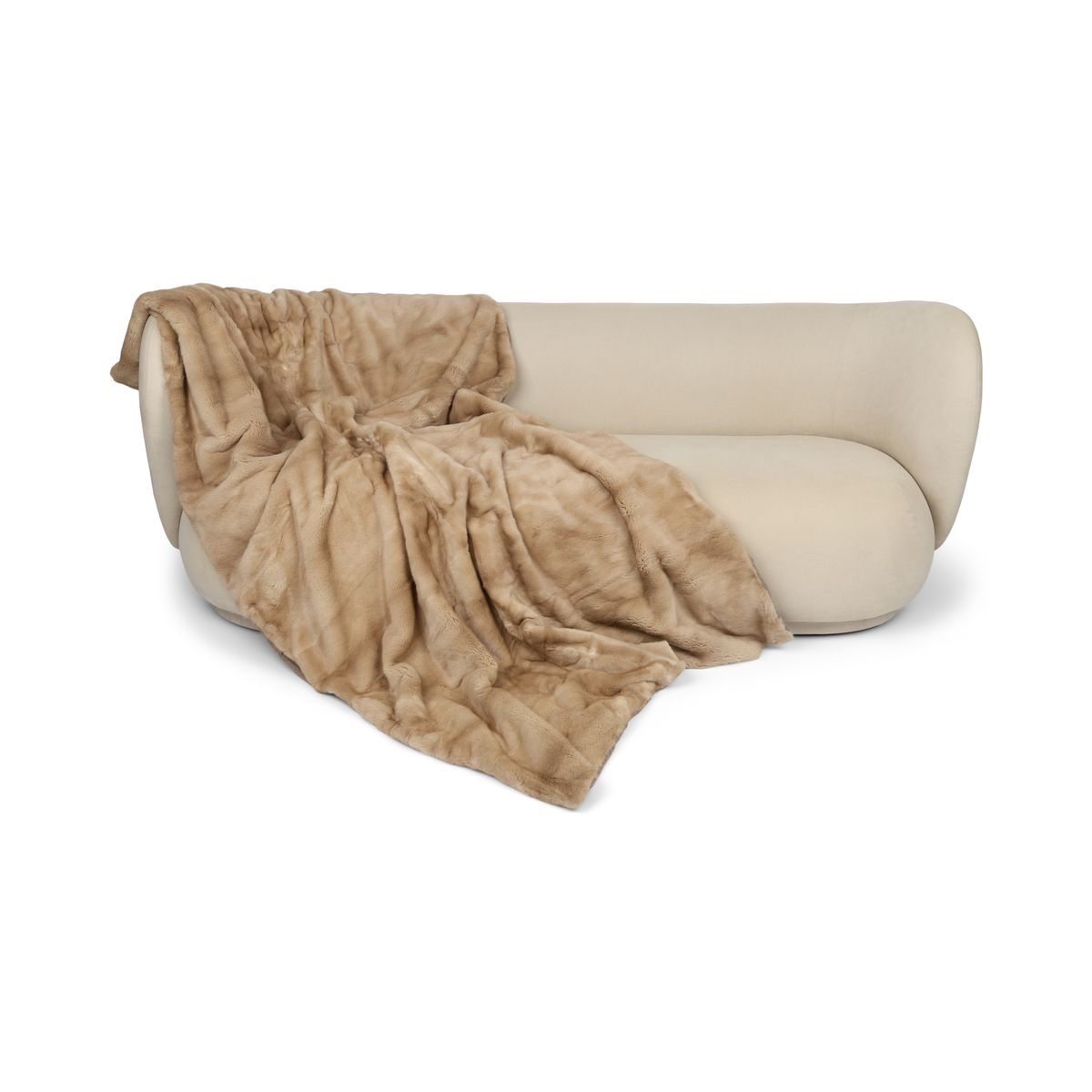 Nerzdecke | Kaschmirrückseite | Palomino | 130x220 cm