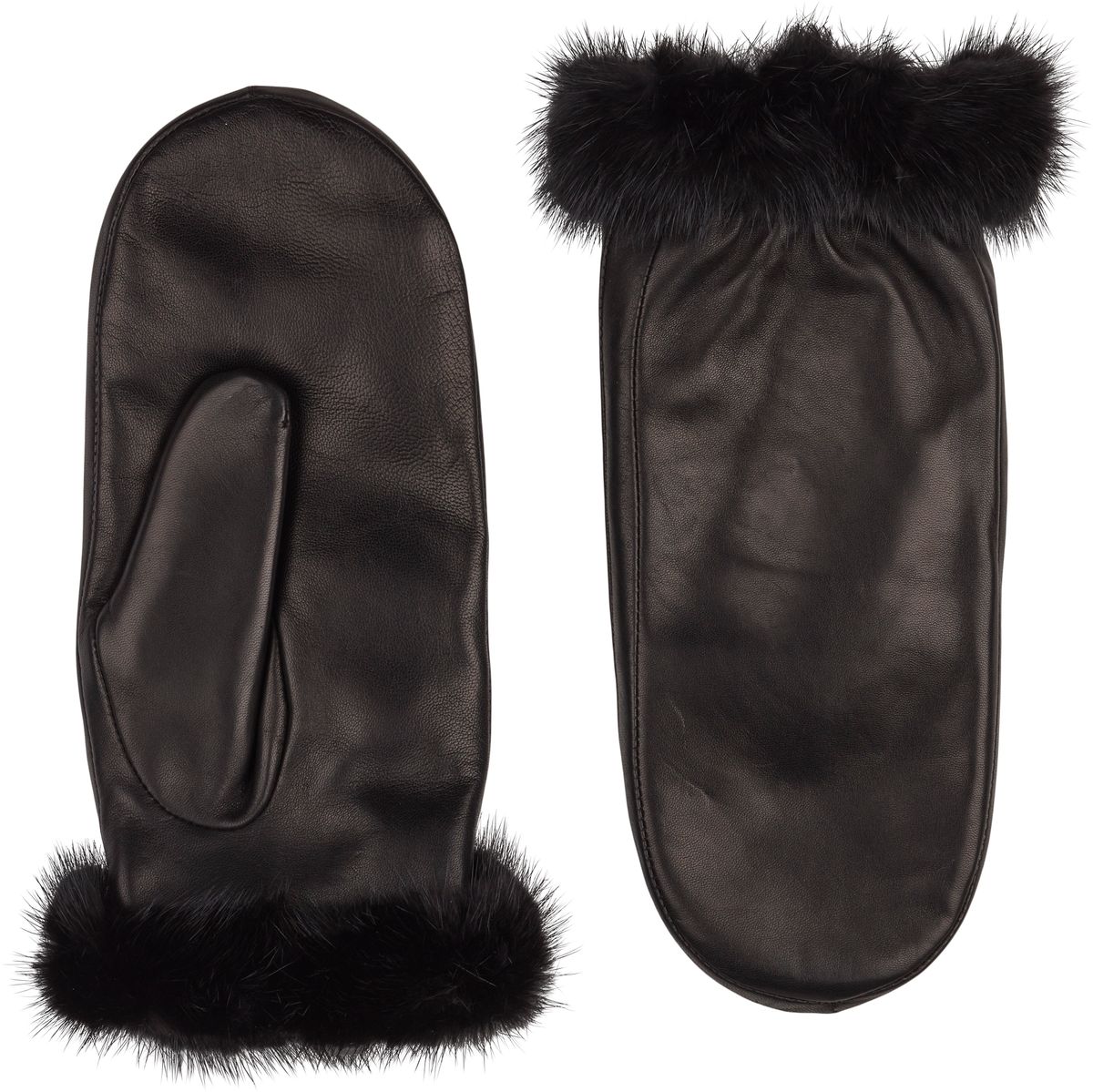 Kamella Fäustlinge | Lammleder, Nerz