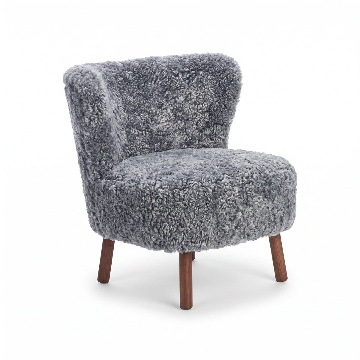 Emil Loungesessel | Kurzhaar | Design Möbel Hellgrau