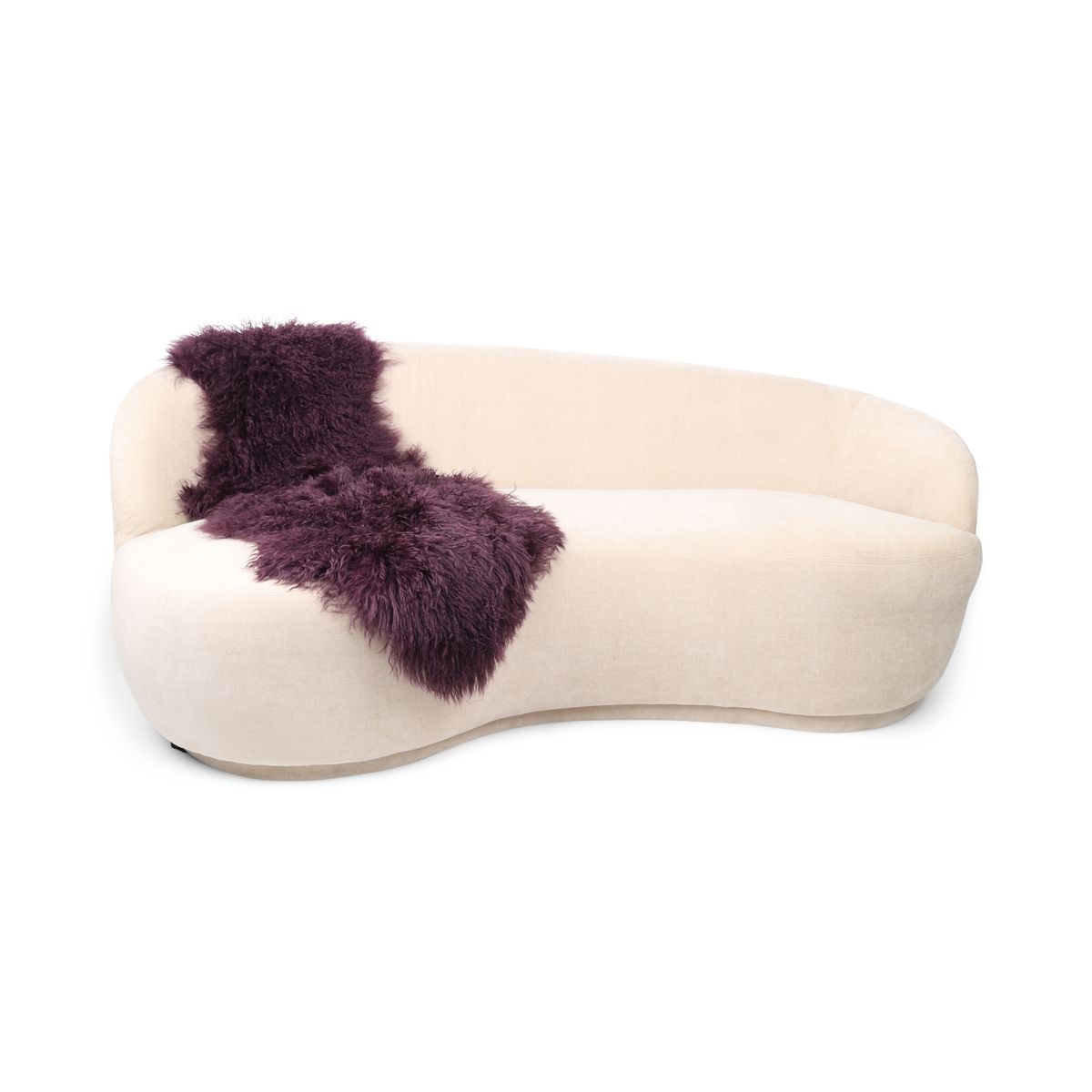 Lammfell | Tibet | 150x55 cm Aubergine