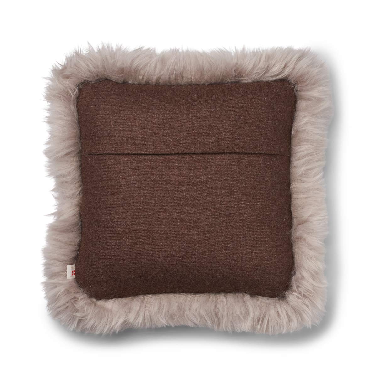 Classic Collection, Doublesided 100 % Wool Cushion and LW New Zealand Sheepskin Trimming Size: 52x52 cm