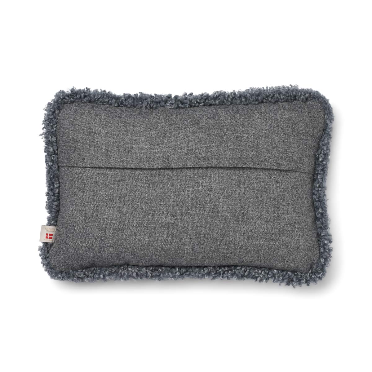 Classic Collection, Doublesided 100 %  Wool Cushion and SW New Zealand Sheepskin Trimming. Size: 34x52 cm.