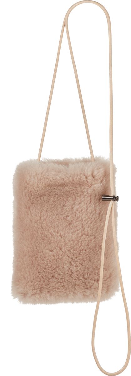 Gwen Handytasche | Lammfell Beige