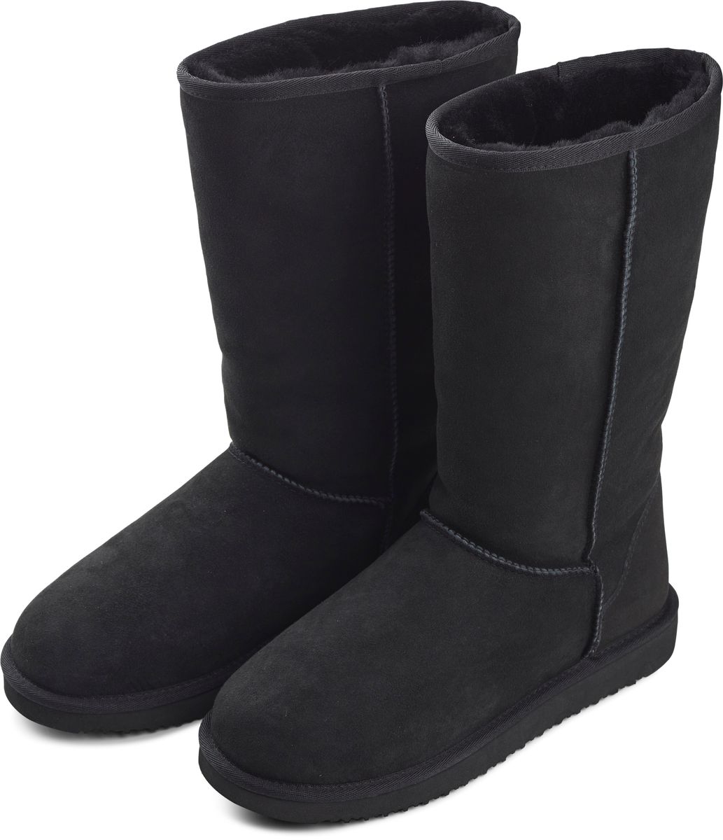 Stiefel | Wildleder, Lammfell Schwarz