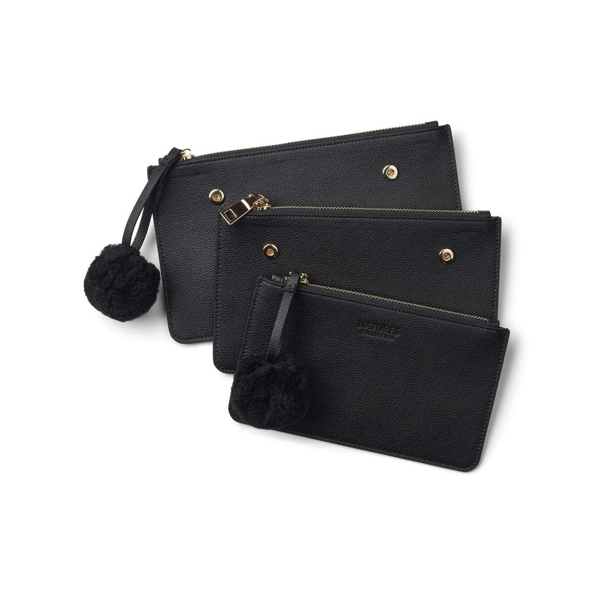 Camilla 3-in-1 Clutch | Lammleder Schwarz