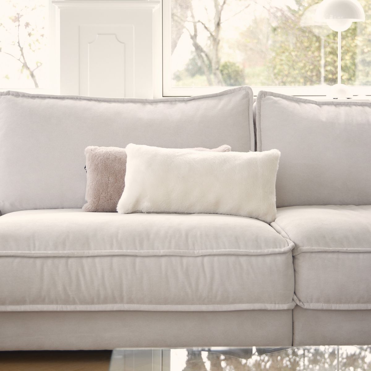 Lammfellkissen | Neuseeland | Mokassin | 28x56 cm Kastanie