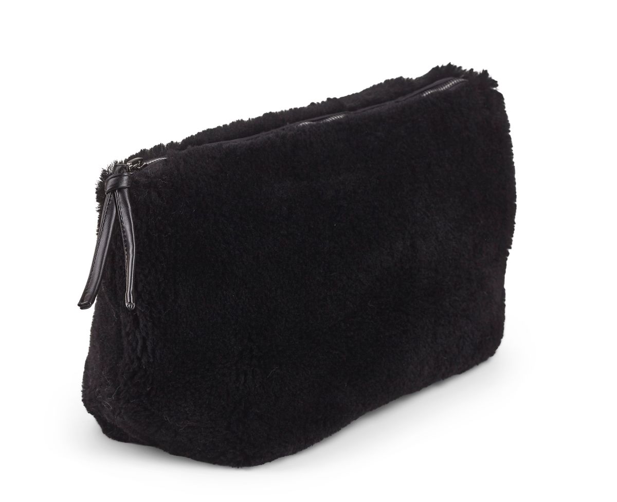 Maxi Havana Clutch | Lammwolle Schwarz