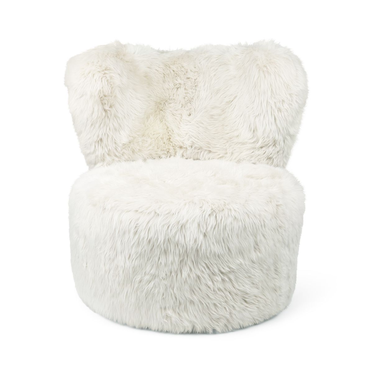 Runder Skandi Loungestuhl Weiß