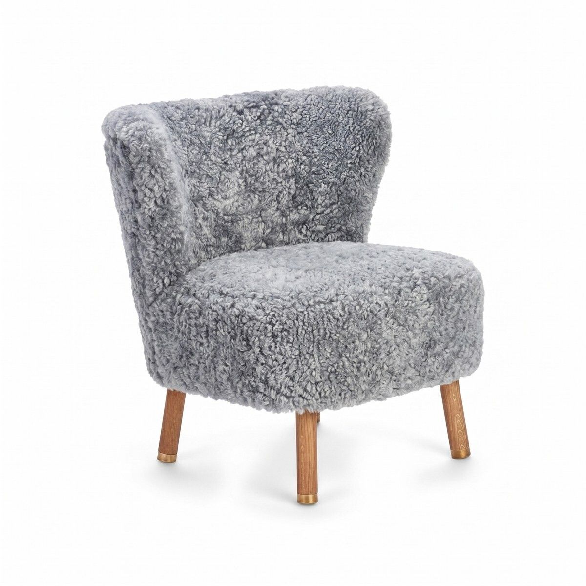 Emil Loungesessel | Kurzhaar | Design Möbel Hellgrau