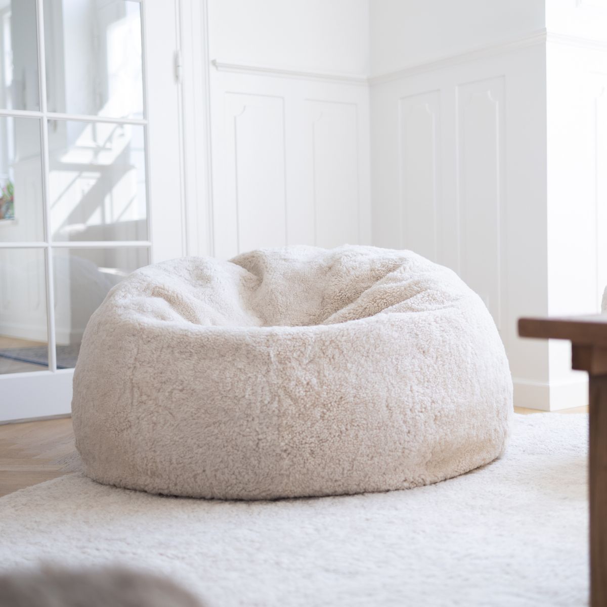 Lammfell Sitzsack | Kurzhaar | Neuseeland Anthrazit