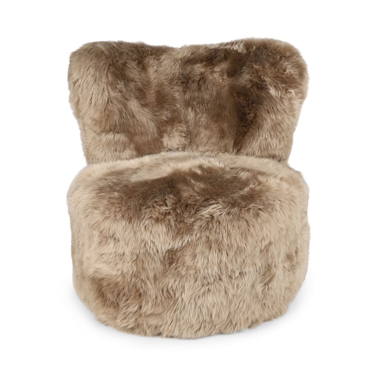 Runder Skandi Loungestuhl Taupe