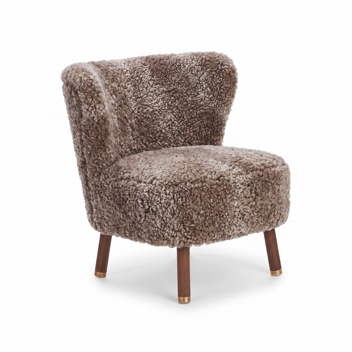 Emil Loungesessel | Kurzhaar | Design Möbel Cappuccino