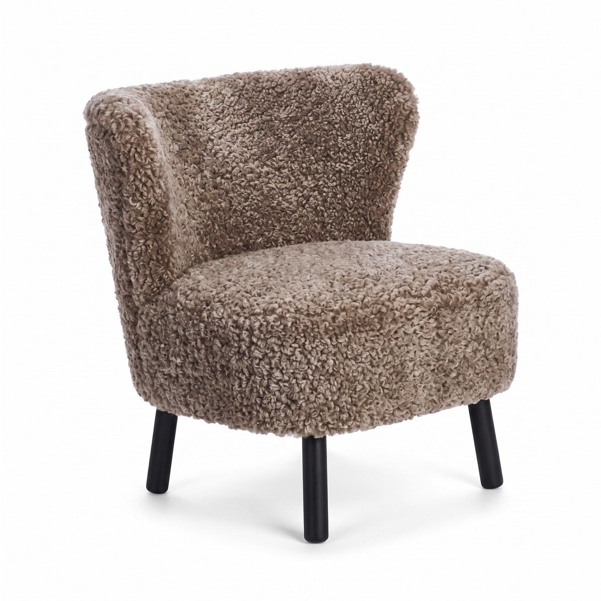Emil Loungesessel | Kurzhaar | Design Möbel Cappuccino