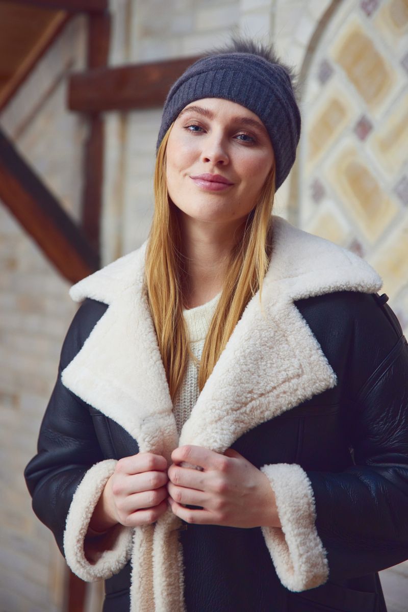 Sidse Beanie | Wolle, Waschbär