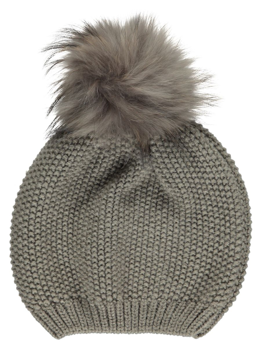 Stella Beanie | Wolle, Waschbär Taupe/Taupe