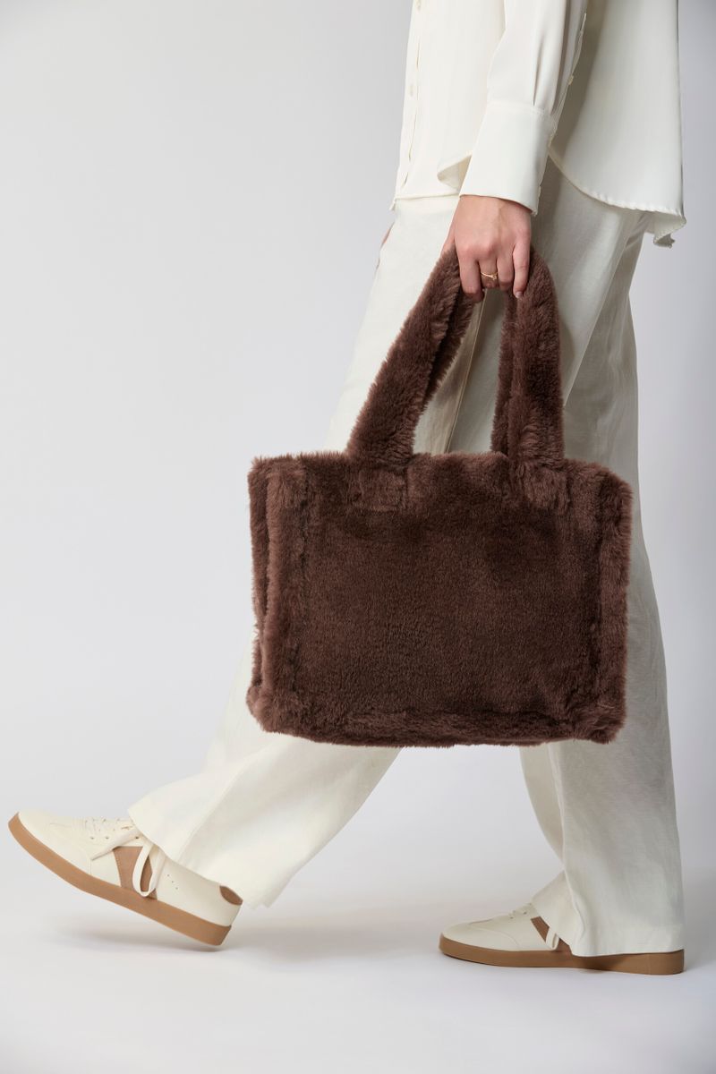Mini Glory Shopper | Lammwolle Blau/Grau