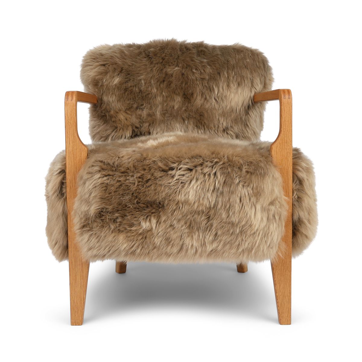Lina Loungesessel | Langhaar | Neuseeland Taupe