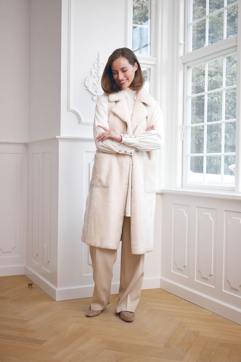 Raelynn Weste | Shearling Beige