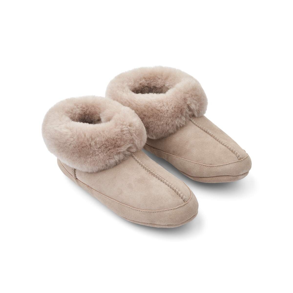 Soft Sole Slipper | Wildleder, Lammfell Teddybraun