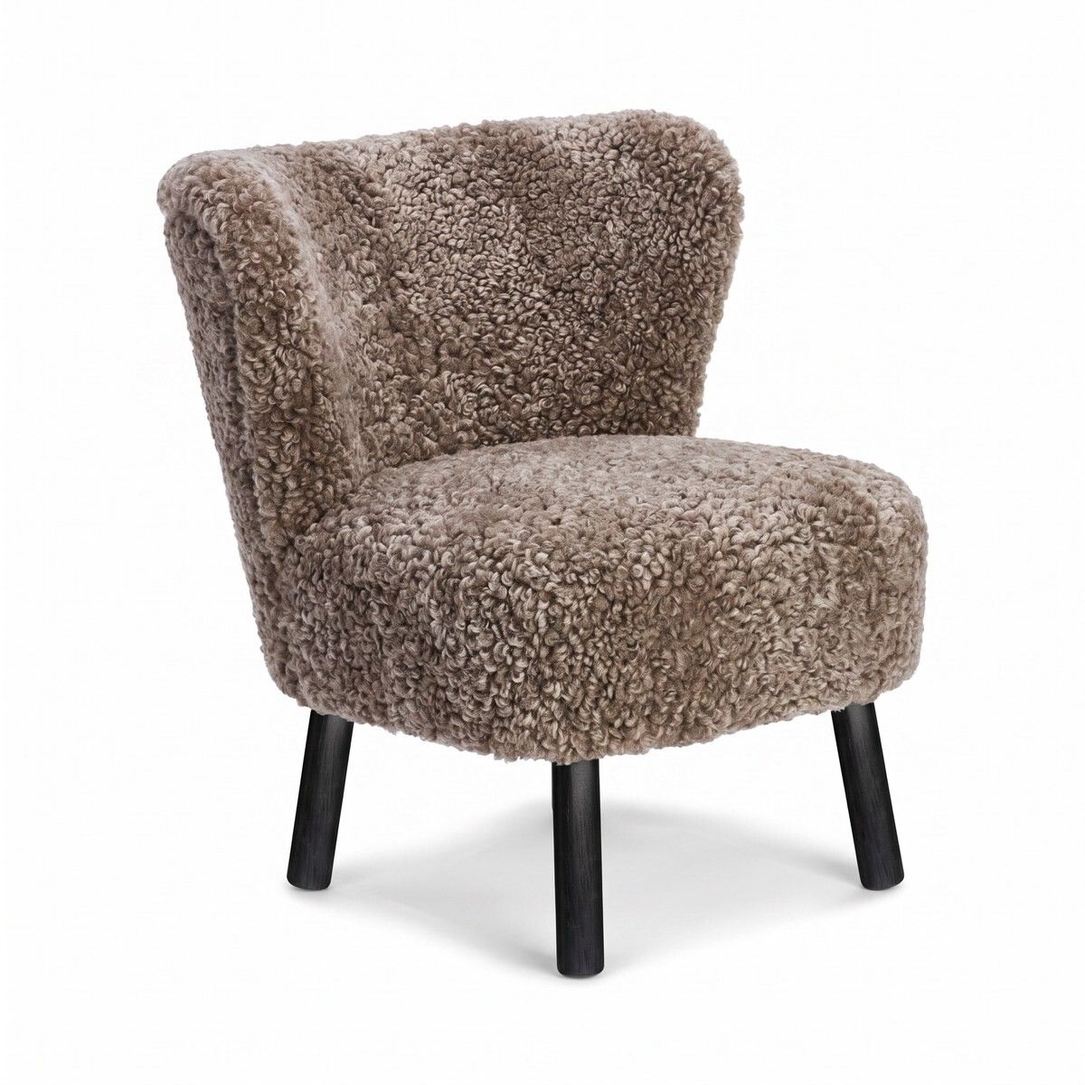 Emily Loungesessel | Kurzhaar | Design Möbel Cappuccino