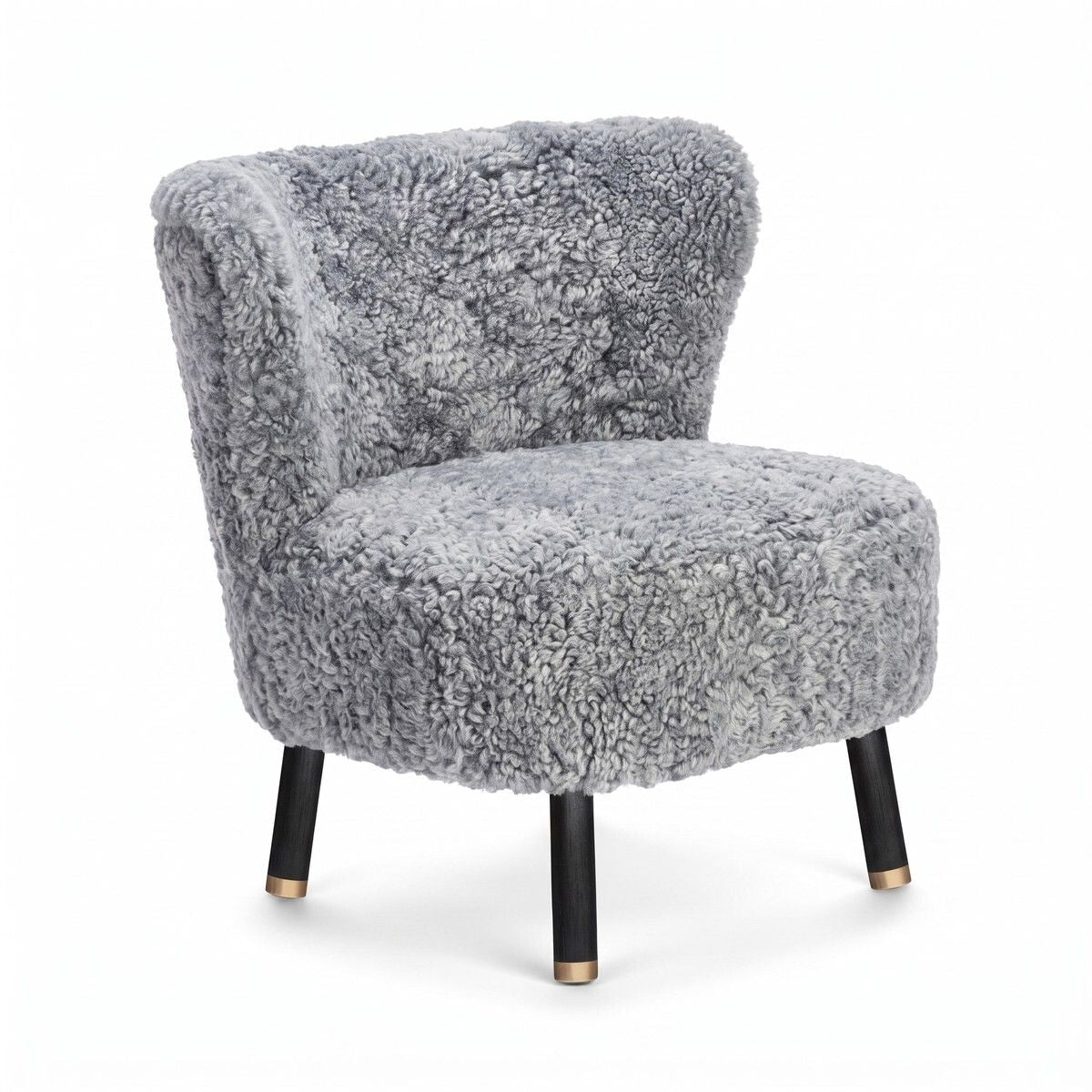 Emil Loungesessel | Kurzhaar | Design Möbel Hellgrau