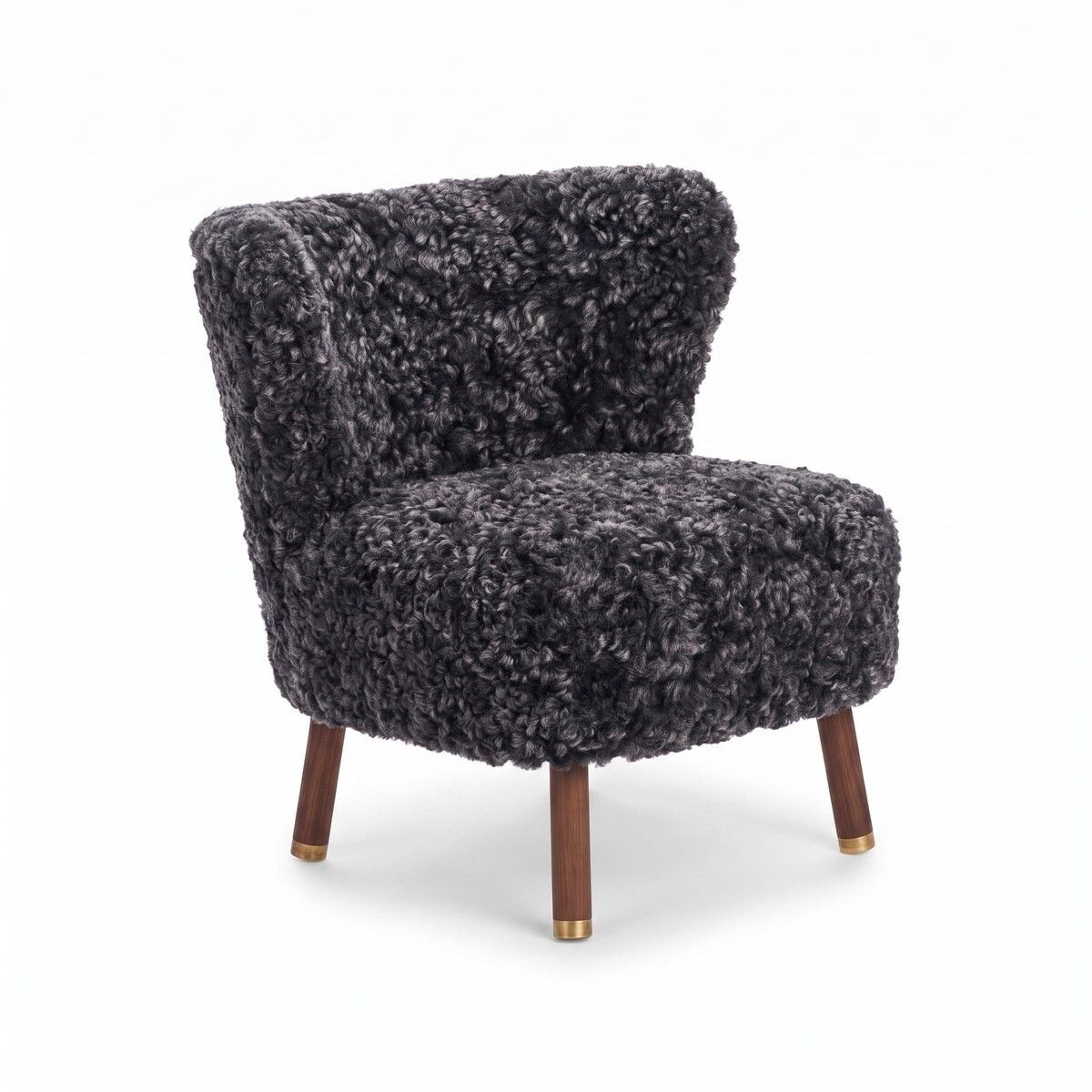 Emil Loungesessel | Kurzhaar | Design Möbel Anthrazit