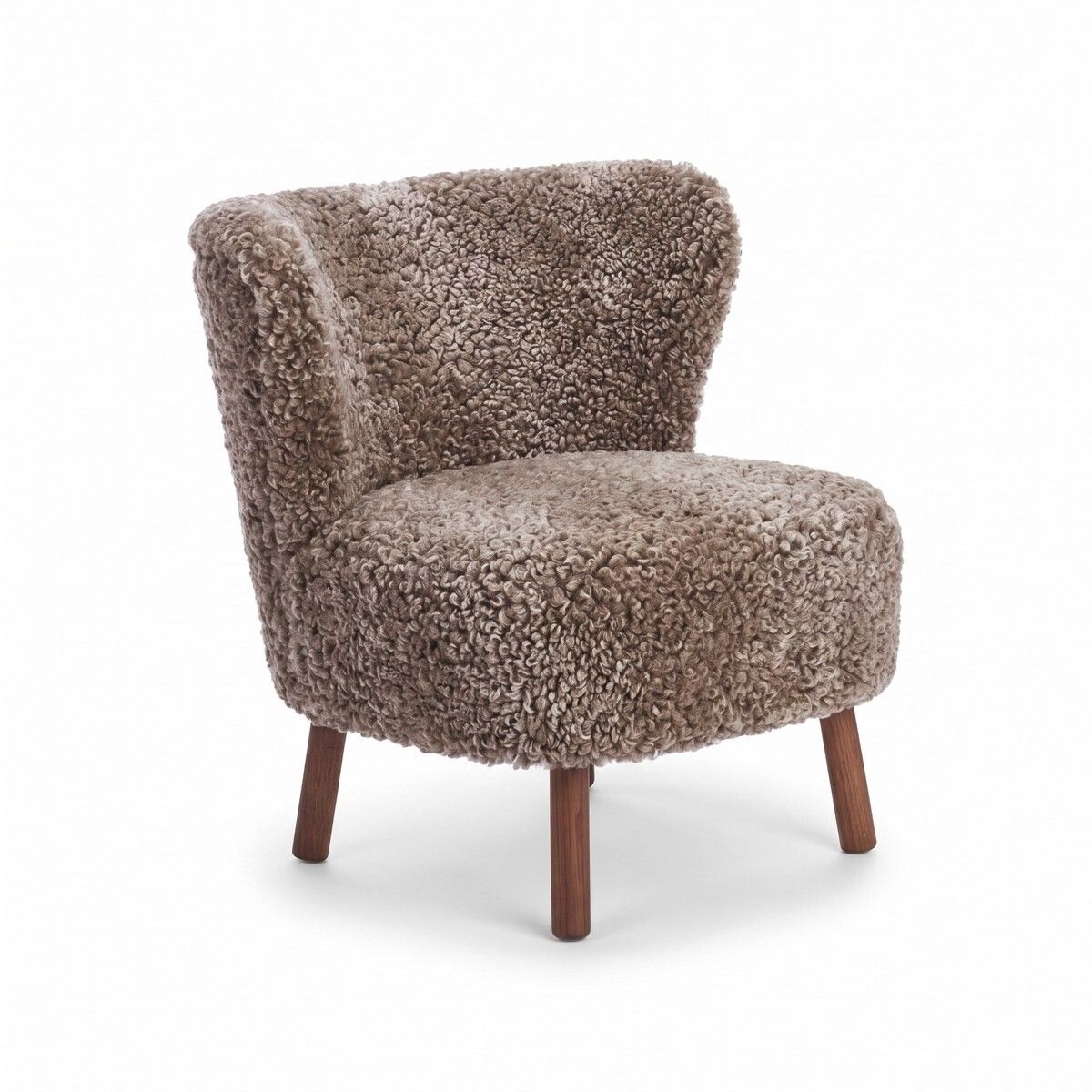 Emil Loungesessel | Kurzhaar | Design Möbel Cappuccino