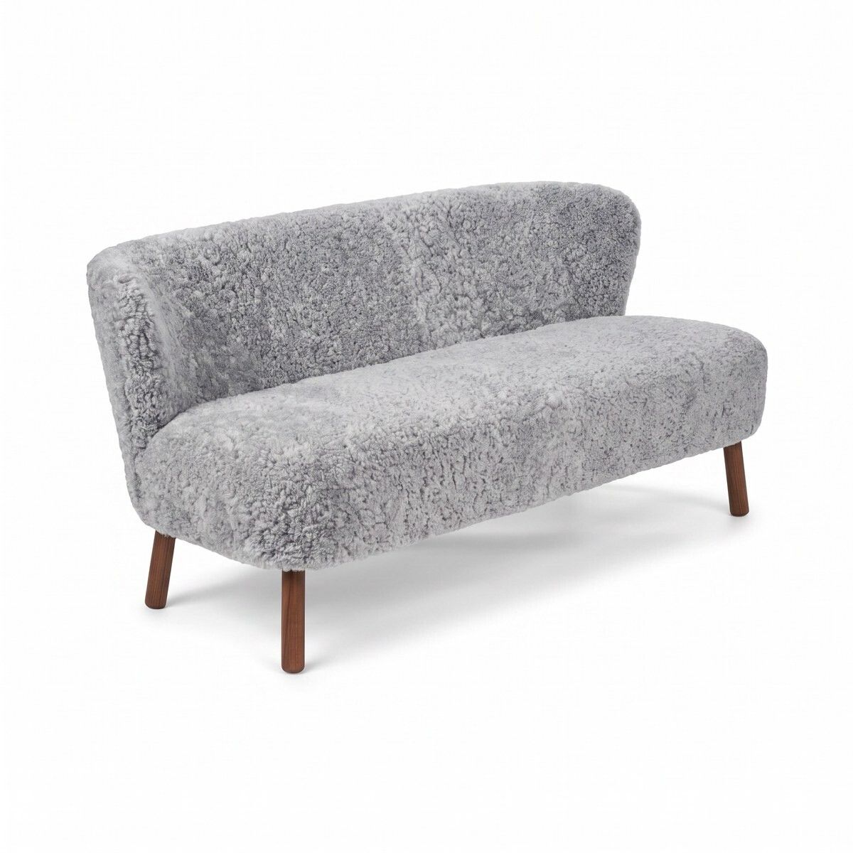 Emanuel 2-Sitzer Sofa | Zweisitzer | Design Möbel Hellgrau