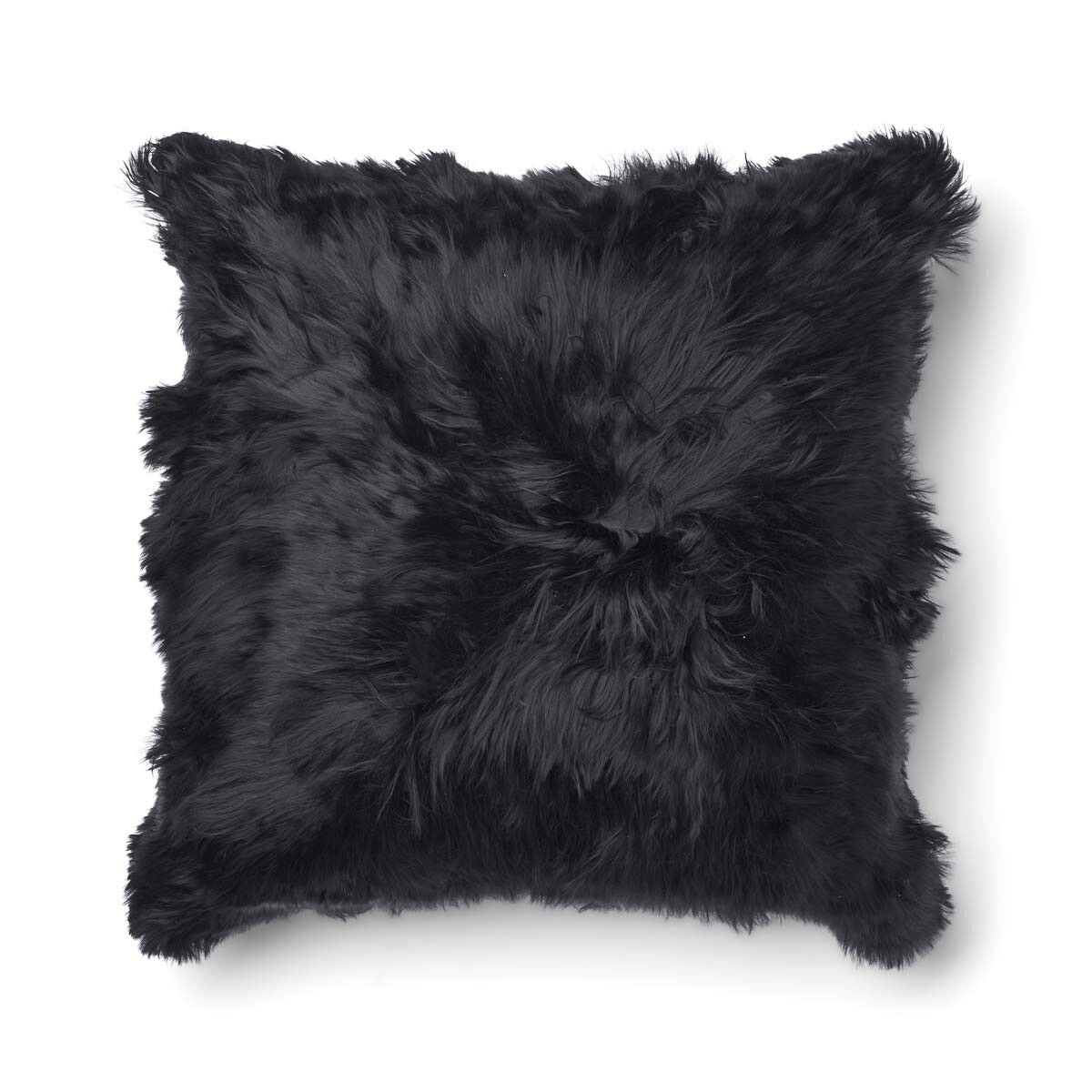 Alpaka Fellkissen | 100% Baby Alpaka Wolle Schwarz